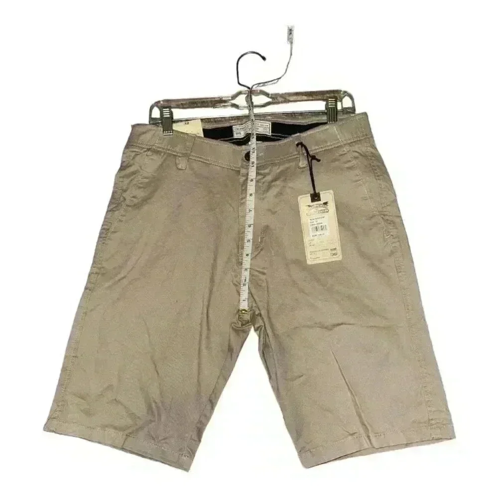 Alexander Julian Mens Slim Fit Khaki Chino Shorts, Size 32‎